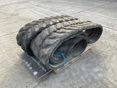 2No. PART WORN RUBBER TRACKS TO SUIT 8 TON MINI DIGGER