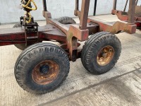 TRACTOR DRAWN TWIN AXLE FORESTRY TRAILER & CRANE - 10