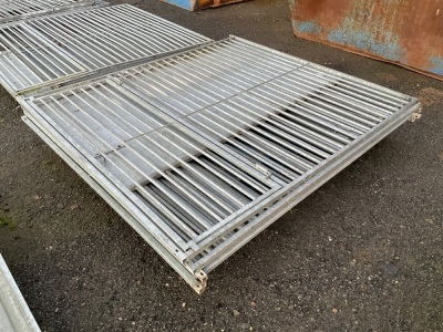 PALLET TO INC APPROX. 5No. 2000mm x 1800mm ASSORTED GALVANISED DOG PEN GATES