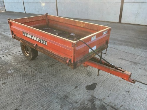 GRIFFITHS CM15 APPROX 7FT X 4FT SINGLE AXLE TIPPING TRAILER
