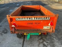 GRIFFITHS CM15 APPROX 7FT X 4FT SINGLE AXLE TIPPING TRAILER - 7