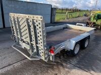 IFOR WILLIAMS APPROX. 12ft 7" x 6ft 3" TWIN AXLE 3500KG PLANT TRAILER - 8
