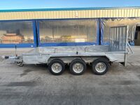 APPROX. 12ft x 6ft MCM 3000KG TRI AXLE PLANT TRAILER  - 4