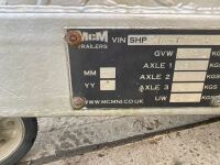 APPROX. 12ft x 6ft MCM 3000KG TRI AXLE PLANT TRAILER  - 6