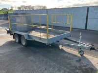 INDESPENSION APPROX. 12FT X 6FT4" 3.5 TON TWIN AXLE PLANT TRAILER