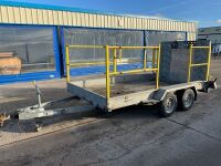 INDESPENSION APPROX. 12FT X 6FT4" 3.5 TON TWIN AXLE PLANT TRAILER - 3