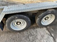 INDESPENSION APPROX. 12FT X 6FT4" 3.5 TON TWIN AXLE PLANT TRAILER - 9