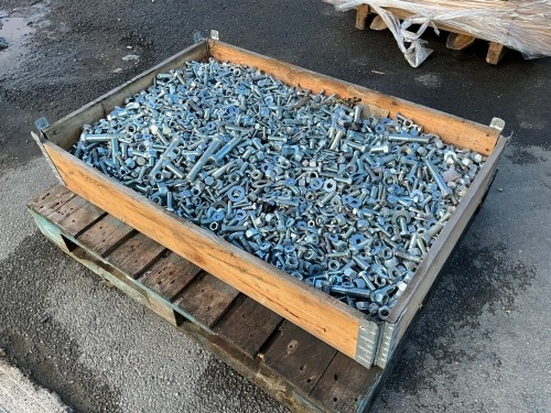 CREATE OF ASSORTED UNUSED NUTS, BOLTS & WASHERS