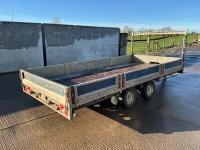 BRIAN JAMES T-02-T APPROX. 14FT 10" X 6FT 11" 3.5 TON TWIN AXLE DROPSIDE TRAILER  - 9