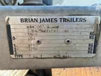 BRIAN JAMES T-02-T APPROX. 14FT 10" X 6FT 11" 3.5 TON TWIN AXLE DROPSIDE TRAILER  - 12