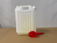 UNUSED 20lt FUEL CAN AND LONG STEM FUNNEL