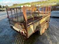 APPROX. 8ft x 4ft TWIN AXLE MESH SIDE TRAILER  - 6