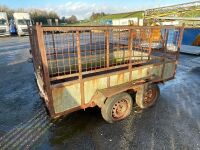 APPROX. 8ft x 4ft TWIN AXLE MESH SIDE TRAILER  - 7