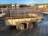 APPROX. 8ft x 4ft TWIN AXLE MESH SIDE TRAILER  - 8