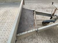 APPROX. 12ft x 6ft NUGENT TWIN AXLE 3500KGS PLANT TRAILER - 14
