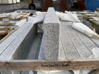 WOODEN CRATE TO INC. 30No. UNUSED SILVER GRANITE STEP RISERS 1000 x 200 x 75mm - 2