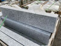 WOODEN CRATE TO INC. 30No. UNUSED SILVER GRANITE STEP RISERS 1000 x 200 x 75mm - 5