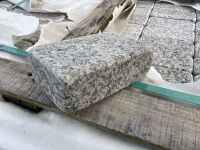WOODEN CRATE TO INC. APPROX. 417No PIECES OF SILVER GRANITE COBBLES 240mm x 100mm x 50mm - 2