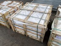 WOODEN CRATE TO INC. APPROX. 800No PIECES OF SILVER GRANITE COBBLES 120mm x 100mm x 50mm