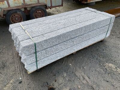 15No. UNUSED SILVER GRANITE POSTS 2000mm x 150mm x 150mm