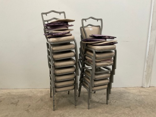 15No. BANQUETING/ STACKING CHAIRS - INCOMPLETE