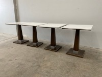 4No. SQUARE DINING TABLES - 4