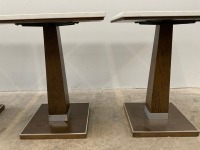 4No. SQUARE DINING TABLES - 8