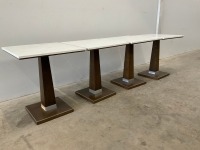 4No. SQUARE DINING TABLES - 2