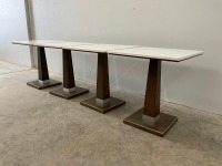 4No. SQUARE DINING TABLES - 3