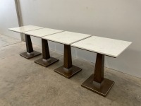 4No. SQUARE DINING TABLES - 4