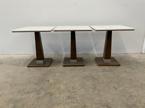 3No. SQUARE DINING TABLES