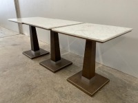 3No. SQUARE DINING TABLES - 4