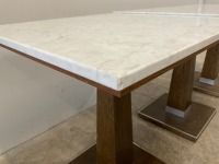 3No. SQUARE DINING TABLES - 6