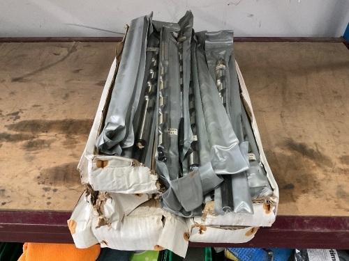 5No. BOXES OF ASSORTED UNUSED AUGER DRILL BITS