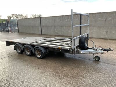 IFOR WILLIAMS LM146 14ft 3500KGS TRI AXLE DROPSIDE TRAILER 