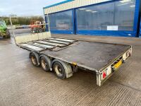 IFOR WILLIAMS LM146 14ft 3500KGS TRI AXLE DROPSIDE TRAILER  - 11