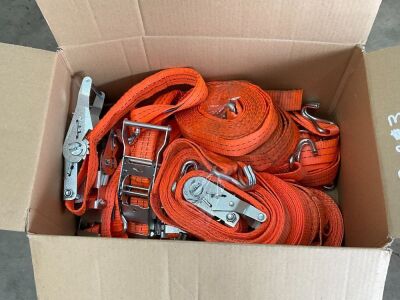 APPROX 10No. UNUSED RATCHETS & STRAPS (ORANGE)