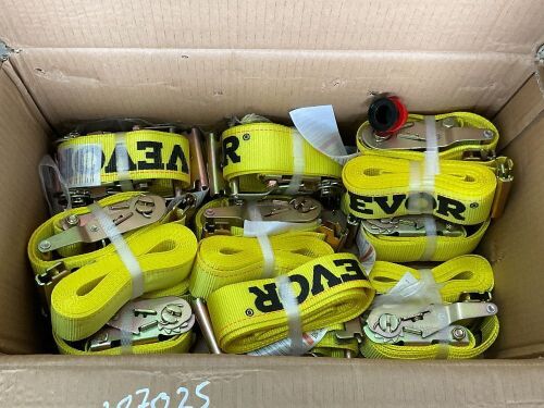 APPROX 9No. UNUSED RATCHETS & STRAPS (YELLOW)