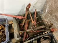 PALLET OF ASSORTED CHAINS, TIGHTNERS, RATCHETTS & STRAPS - 3