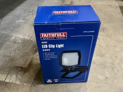 UNUSED FAITHFUL 40W 240v LED CLIP LIGHT