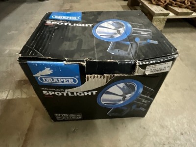 UNUSED DRAPER RECHARGABLE 30W LED SPOTLIGHT
