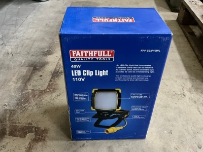 UNUSED FAITHFUL 40W 110v LED CLIP LIGHT