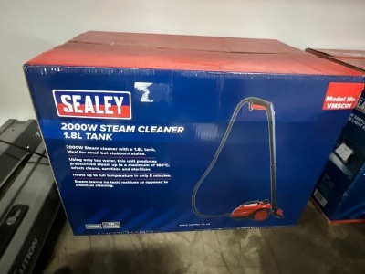 UNUSED SEALEY 2000W 1.8lt STEAM CLEANER