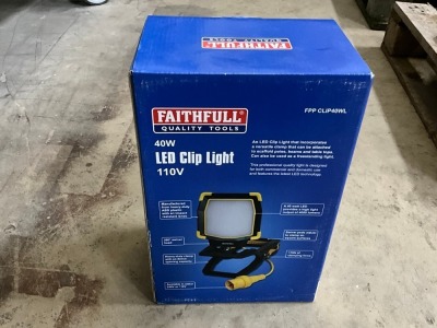 UNUSED FAITHFUL 40W 110v LED CLIP LIGHT