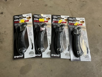 4No. UNUSED TREND FOLDABLE 120mm FLUSH SAWS