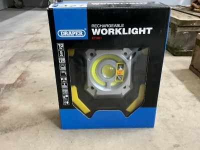 UNUSED DRAPER 10W RECHARGABLE LED COB WORKLIGHT