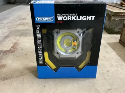 UNUSED DRAPER 10W RECHARGABLE LED COB WORKLIGHT