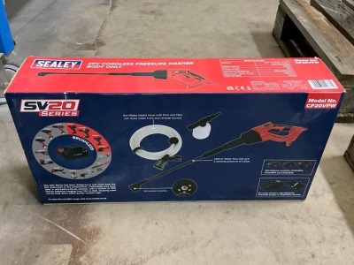 UNUSED SEALEY 20v CORDLESS PRESSURE WASHER