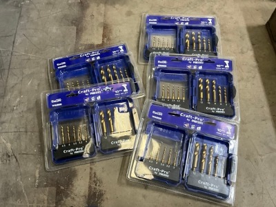 5No. UNUSED CRAFT PRO 10 PIECE TITANIUM DRILL BIT SETS
