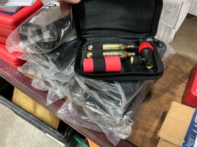 5No. UNUSED SEALEY MOTORCYCLE EMERGENCY TYRE INFLATOR KITS